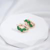 Kinel Fashion Green Leaf Ohrringe für Mädchen Rose Gold Farbe Party Hochzeit Schmuck