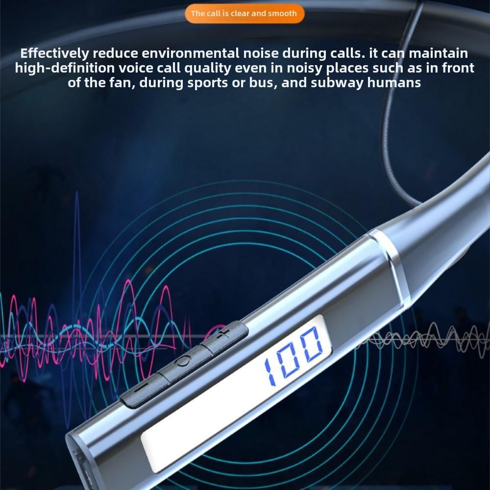 High Sound Quality 0 Delay Game Hanging Neck Power Display Ultra Long Life Sports Headphones