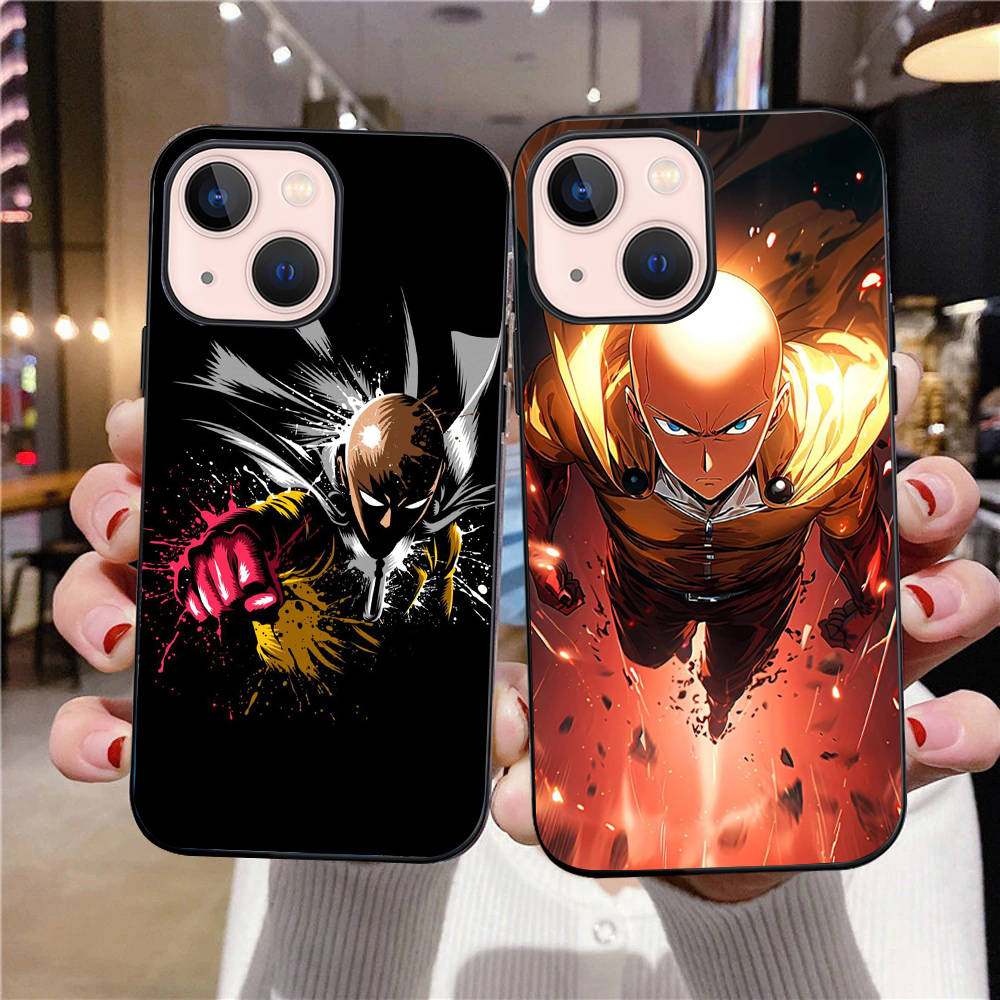 B-26 One Punch Man Černé pouzdro pro Samsung S24 S23 S22 S21 S20 FE S10 Lite Ultra S7 S8 S9 Plus A05S A11 A12 A13 A15 A22 A24 A25 A32 A52 A71 5G