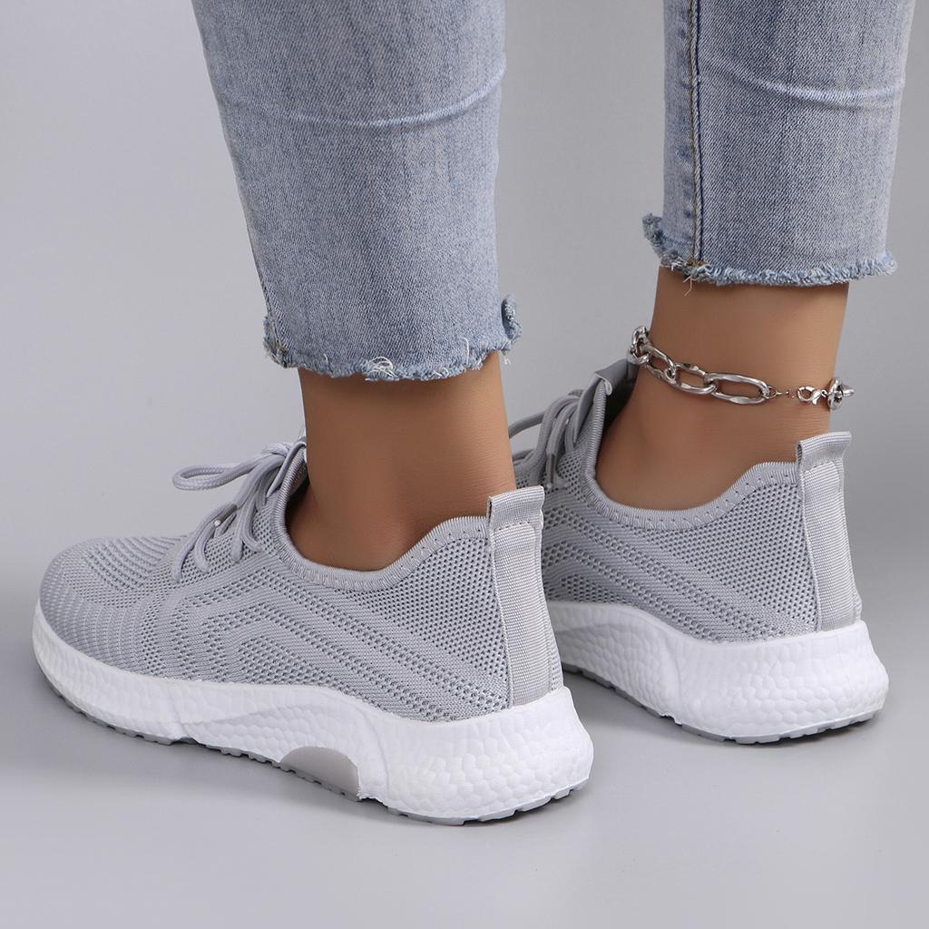 Spring New Women'S Sports Shoes, Fashionable, Breathable, Lightweight, Non-Slip, Wear-Resistant, Casual Sports Shoes, Flat Shoes