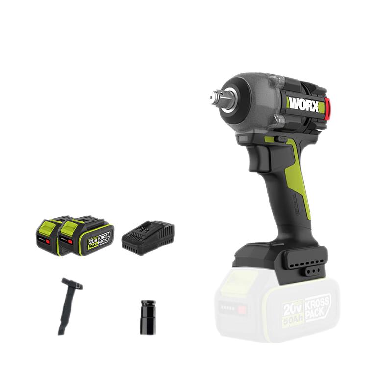 

WORX 20V Безщітковий Акумуляторний Ударний Гайковерт з Високим Крутним Моментом Штекер CN (адаптер в комплекті)