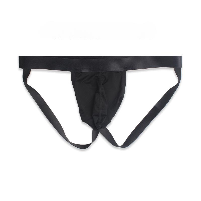 Men's Sexy Thongs And G Strings Seamless Jockstrap Ice Silk Summer Breathable Underwear U Convex Pouch Underpants Bikini Slip