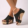 Fashion Retro Women Slippers Roman Open Fashiopn Toe Platform Sandals Women Summer Retro Peep Toe Wedges Casual Slippers Slides Women