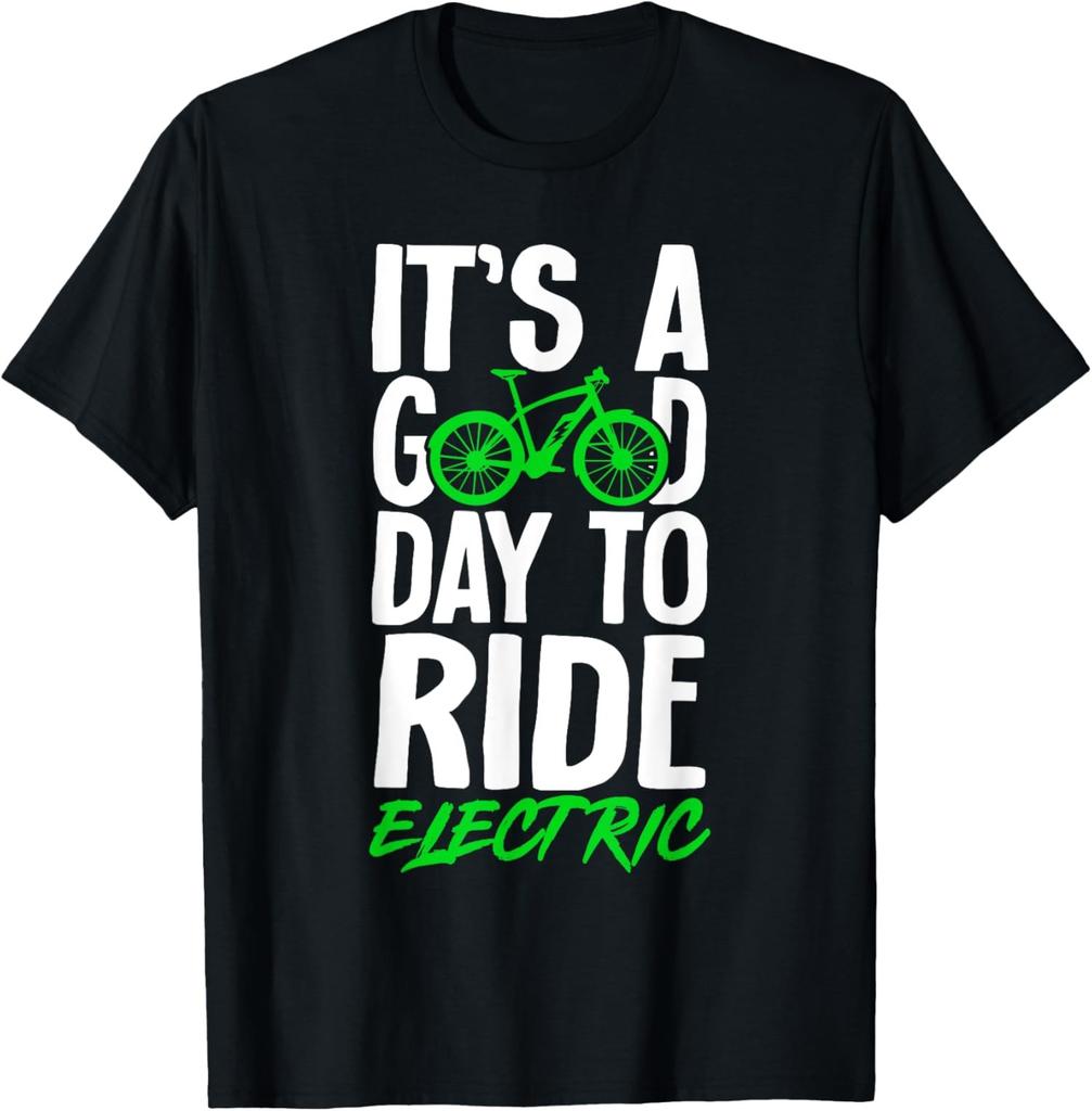 Ride Electric Way Mens and Womens TShirts Summer ShortSleeved RoundNeck Comfortable and Breathable Tops