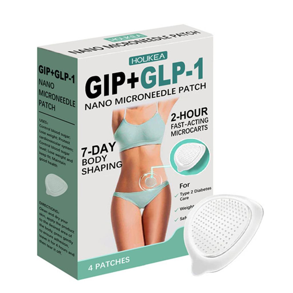 GIP GLP-1 Nanos Patch GLP 1 Patches for Women Unisex Gentle Body Slimming Stickers Firming Skin Body Gently Care Patch 4pcs/Box