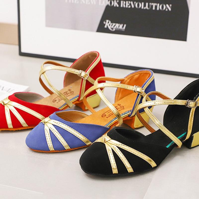Dancing Shoes for Women Closed Toe Ballroom Latin Dance Shoes Rubber Sole High Heel Tango Girls Salsa Dance Shoes