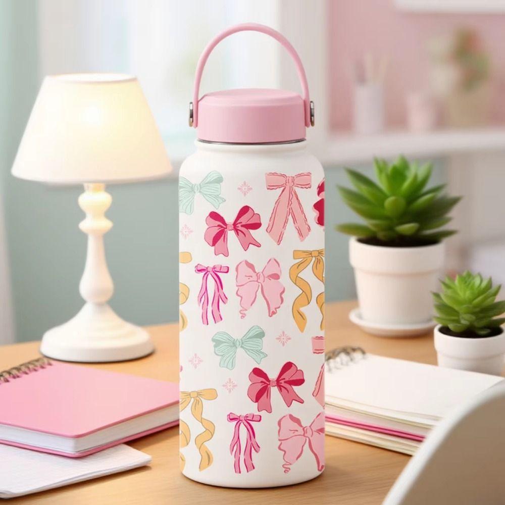 INS Insulated Water Bottle Portable Floral Thermal Cup Drinkware Thermal Water Bottle Office