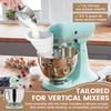 Silicone Flour Funnel Foldable Spill Proof Stand Mixer Flour Funnel with Scraper for Artisan Ksm150 5 Qt Tilt Head Stand Mixer