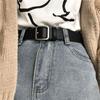 Retro Classic Womens Waist Belt In Soft Pu Leather With Square Buckle For Daily Use