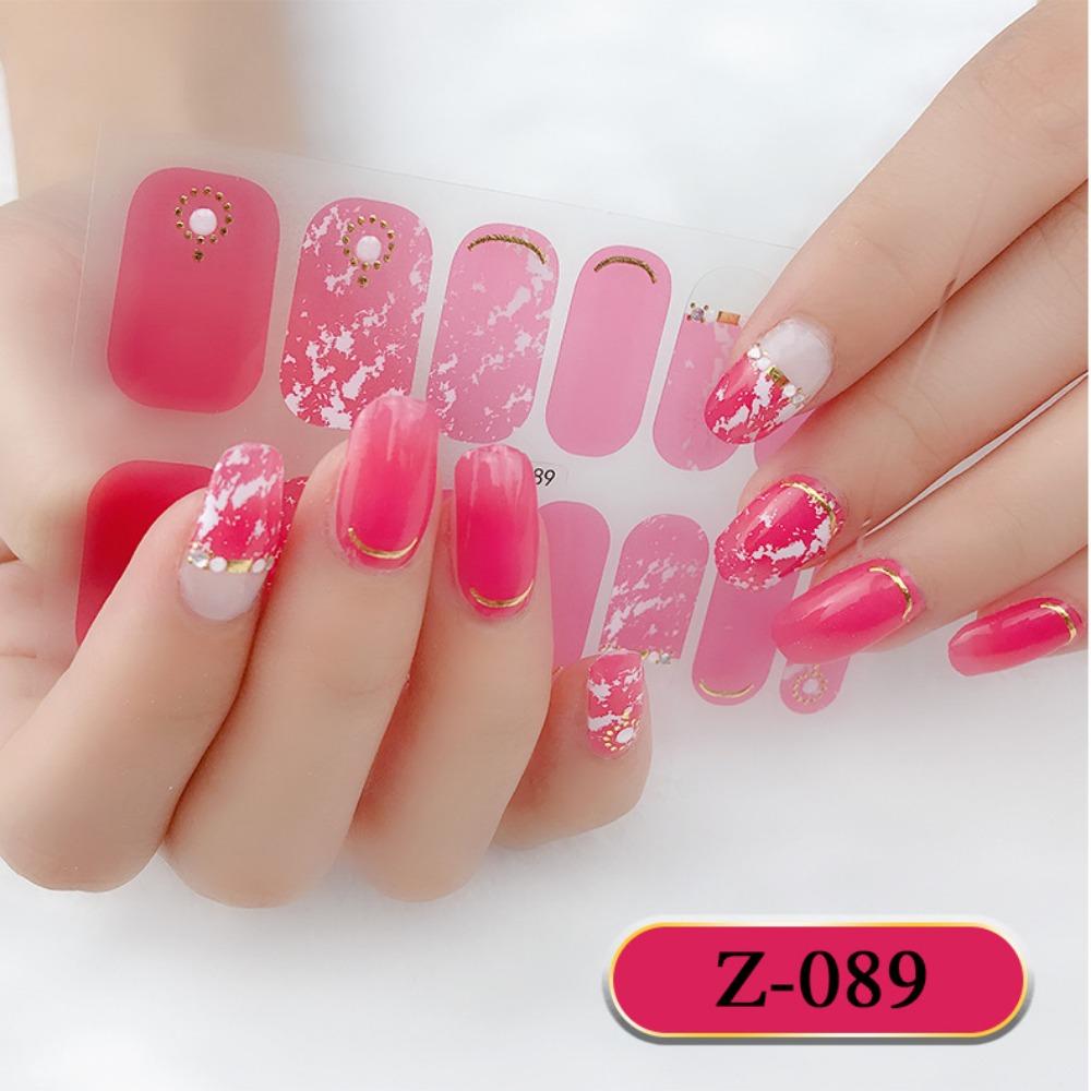 Z dreidimensionaler wasserfester No-Bake-Gel-Nagellack-Film Vollsticker einfacher europäischer und amerikanischer Stil fortgeschrittene Nagelfilm-Papier-Nagelsticker