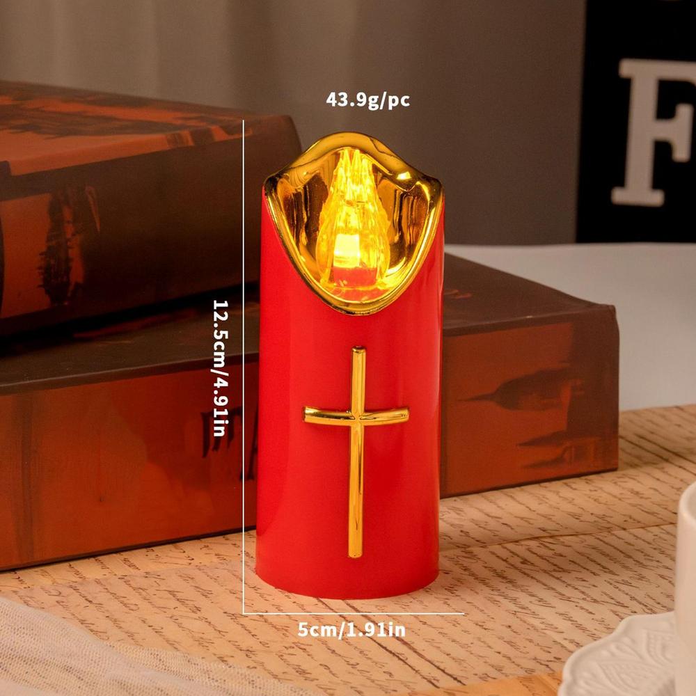 Electric Candles Battery Operated Creative Portable Realistic Flame Candles Decor Waterproof Battery Operated Candle with Lamps