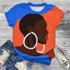 Summer Round Neck 3D African Art Print Top Fashionable Casual Short Sleeved Women's T-shirts