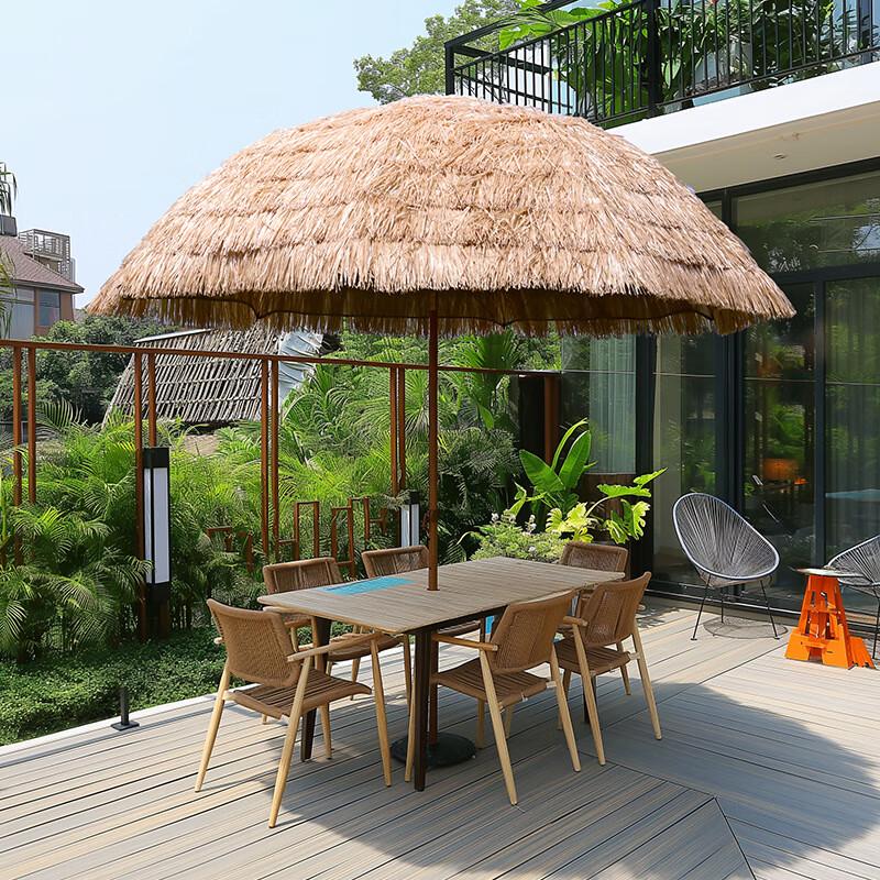 JNL Outdoor Artificial Thatch Sunshade Umbrella