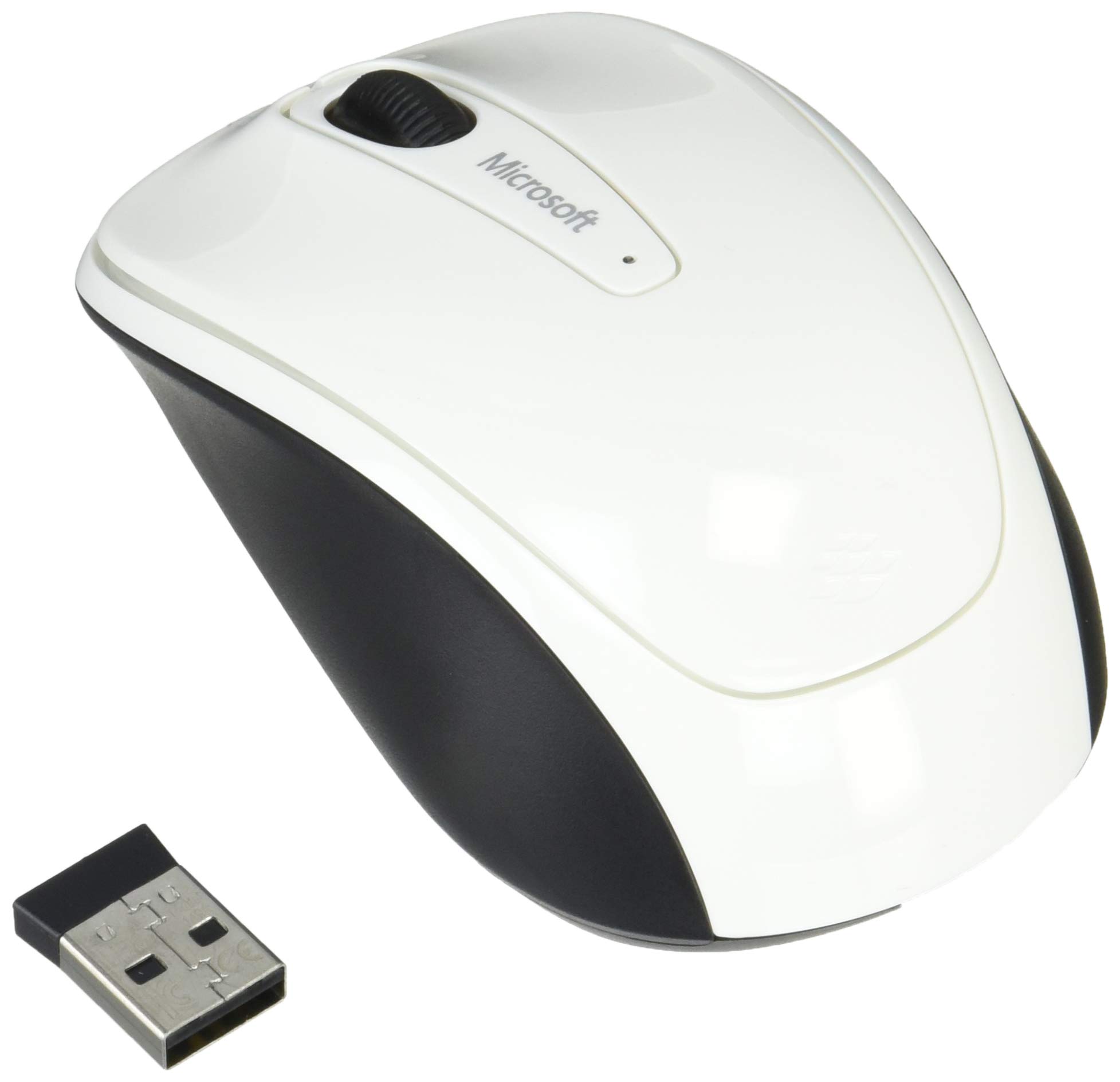 

Microsoft Wireless Mobile Mouse 3500 ambidextrous BlueTrack USB receiver connection compatible with Windows and Mac GMF-00424 Compact, design, білий