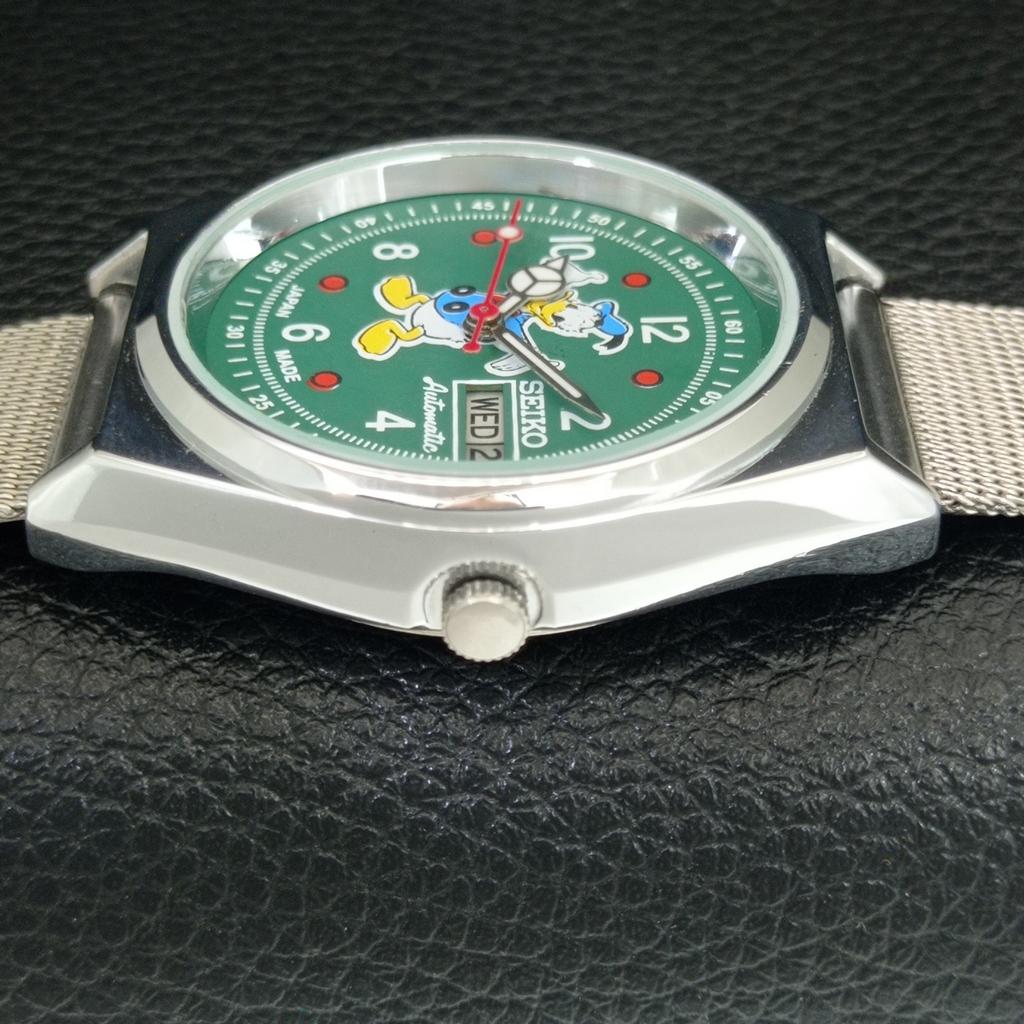 JAPAN VINTAGE REFURBISHED SEIKO AUTOMATIC 6309A MENS GREEN DIAL WATCH a442997-1