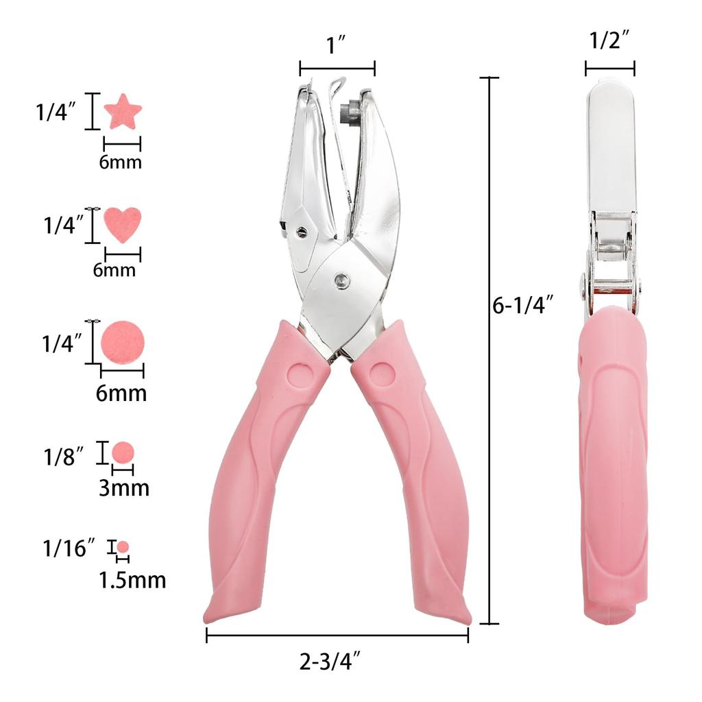 Söt enkelhålslagare Scrapbooking Pappershålslagare Kawaii Stjärna Hjärta Cirkel Hålslagare Diy Hantverk Formskärare Perforator