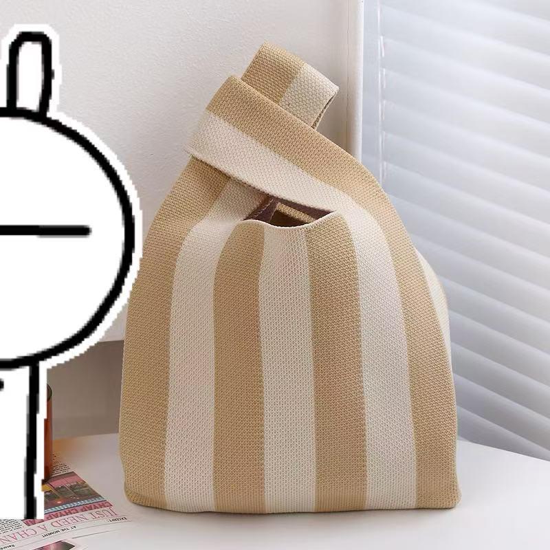 Cartoon Souvenir Hand-Carry Tote: Knitted Bag for Gifts, Candy, or Travel – Stylish and Spacious