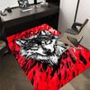 1pc Wolf Red Carpet, Office Rug Outdoor Mat Home Decor Area Carpet Festival
