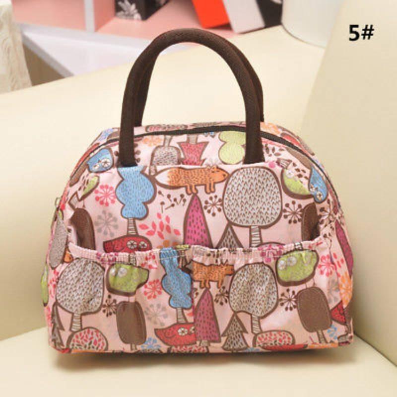 Handbag Ladies Spring Bento Fashion Casual Fine Print Practical Strap Double