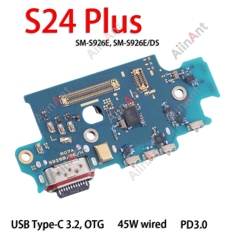 USB Board Dock Charger Connector Charging Port Flex Cable For Samsung Galaxy S24 Plus Ultra FE S921B S921E S921N S921U S721B