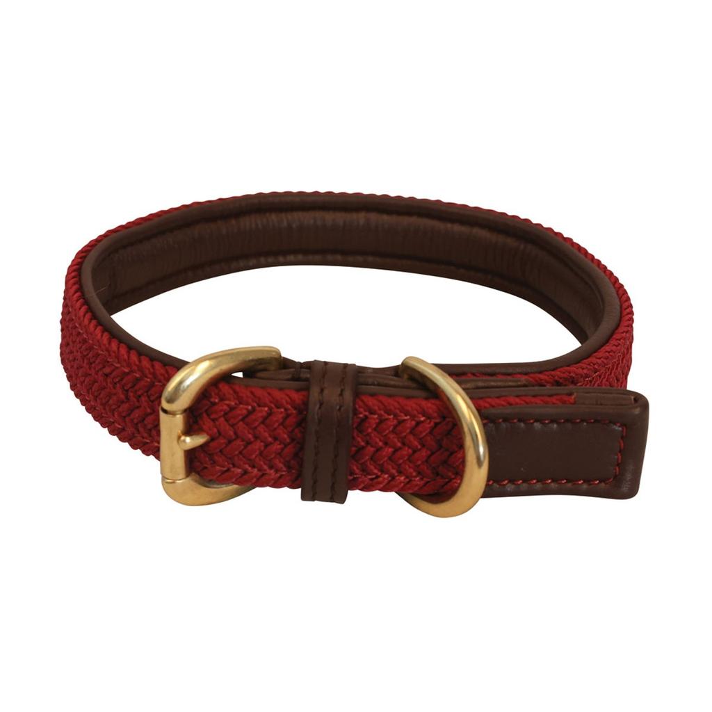 Benji & Flo Interlaced Leather Lined Dog Collar