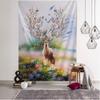 Cute Fawn Tapestry Christmas Reindeer Wall Hanging Bohemian Bedspread Blanket Dorm Home Decor mantas mandalas