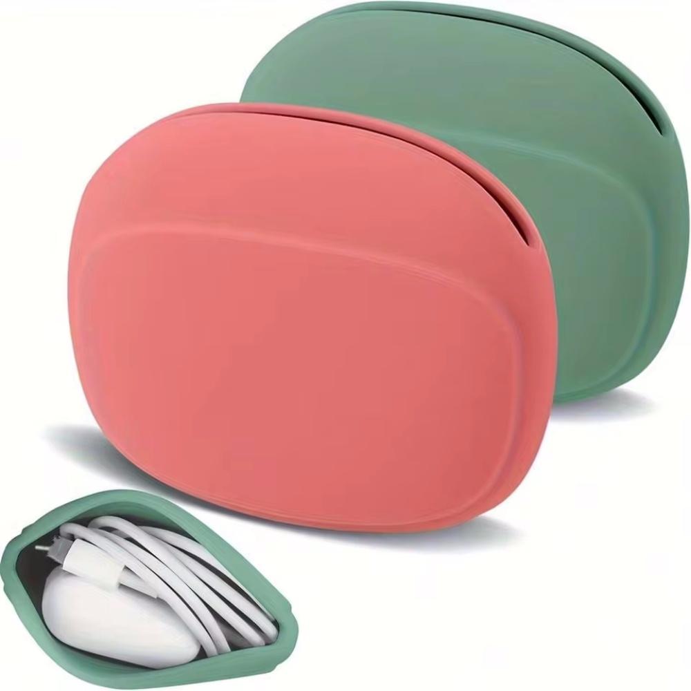 New Colorful Portable Soft Silicone Earphone Bag Phone Charger Box Key U Disk USB Cord Organizer Data Cable Storage Case