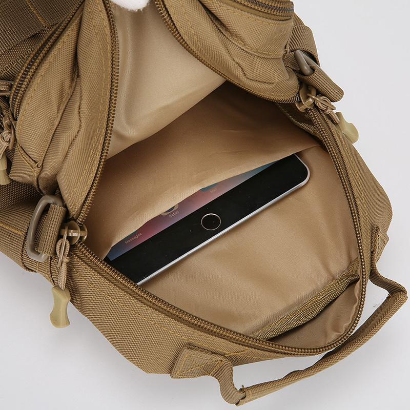 Herren Taktische Camouflage Schultertasche - Mehrfachtaschen Brusttasche Konvertiert zu Umhängetasche/Rucksack (Langlebiges Wander-Essential)