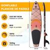 Stand Up Paddle Inflatable-couleur of bois-320 80 15CM-jusqu' 160 kg-Accessoires complets-SUP