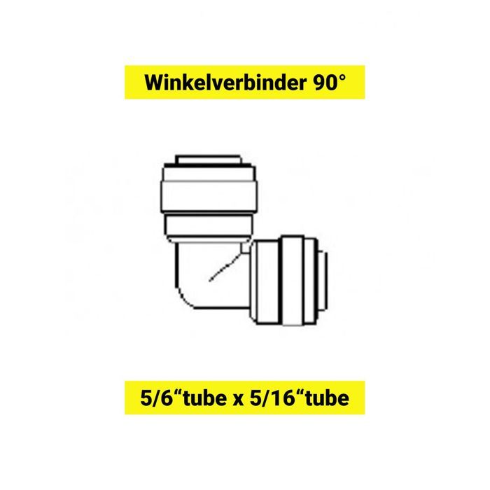 Connecteur d'angle 90° - ICH-ZAPFE.DE - tube 5/16" x tube 5/16"