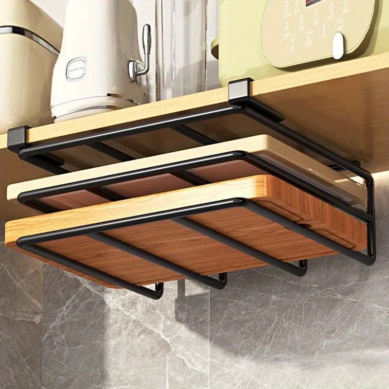 Popular No-Drill Under-Cabinet Cutting Board & Pot Lid Storage Rack