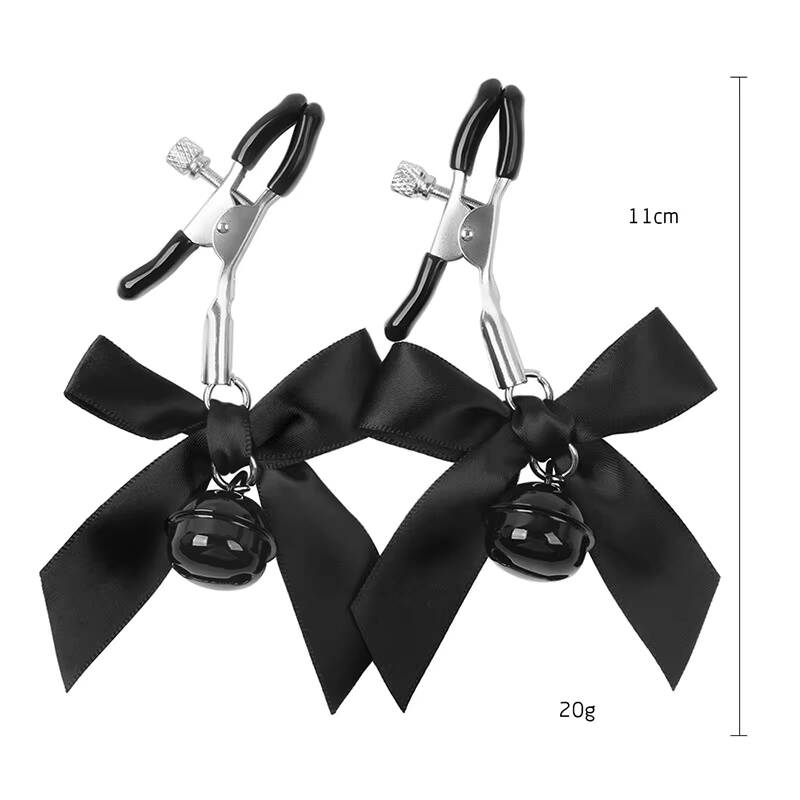 Bells Bows Breast Clips Couple's Training Restraint Adult Sex Toys Necessary Foreplay Flirting Punishment Gifts