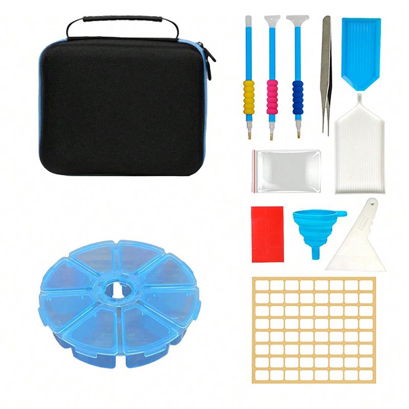 

1 набор контейнеров для хранения алмазной живописи, ящик для инструментов для художественной алмазной живописи, подходит для художественных бусин, хранения стразов, любителей алмазной живописи J-219