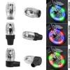 4PCS Car Tire Valve Cap Lights USB Charging Colorful Motorcycle Bicycles Air Nozzle Light Vibration Sensor Decorate Ambient Lamp