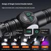 LED+COB Super Bright Flashlight Outdoor Rechargeable Zoom Lantern Emergency High Strong Power LED Flashlights For Camping Hiking