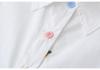 2026 Spring Plus Size Women's Cotton Long Sleeve Embroidered Shirt, Colorful Button Lapel Cardigan, Versatile Top 070