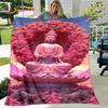 3D Šákjamuni Buddha Guanyin Bódhisattva Buddhismus Víra Náboženství Deka Měkká deka pro domácnost Modlete se Ložnice Postele na pohovku