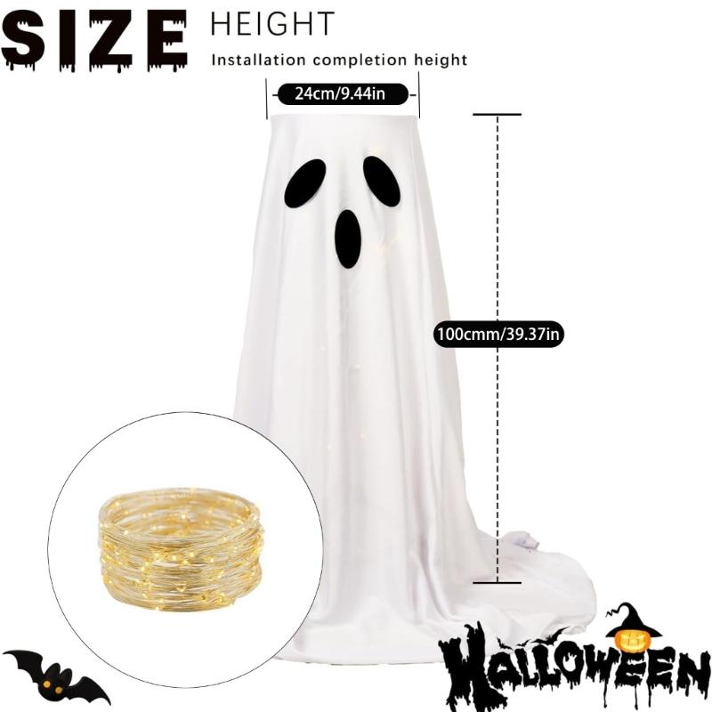 Halloween Decorations - Halloween Specter Candy Bowl Stand Decoration with LED Lights - Enchanting Specter Candy Holder for Front Door Porch Outdoor