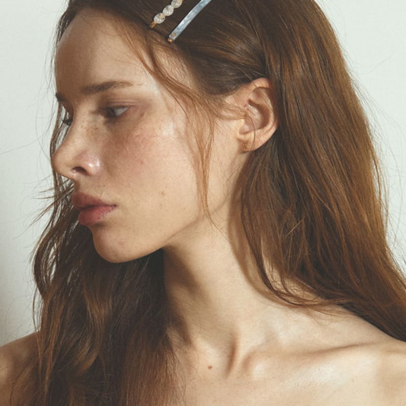 Ssecondo [SET]Marble Side Hair Pin SET_4 Colors