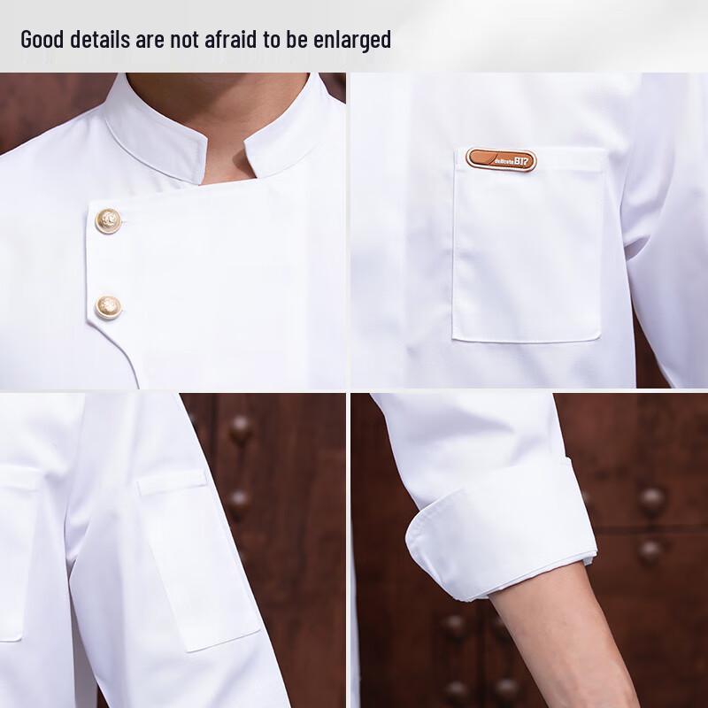 Unisex Stand-Collar Chef Work Jacket