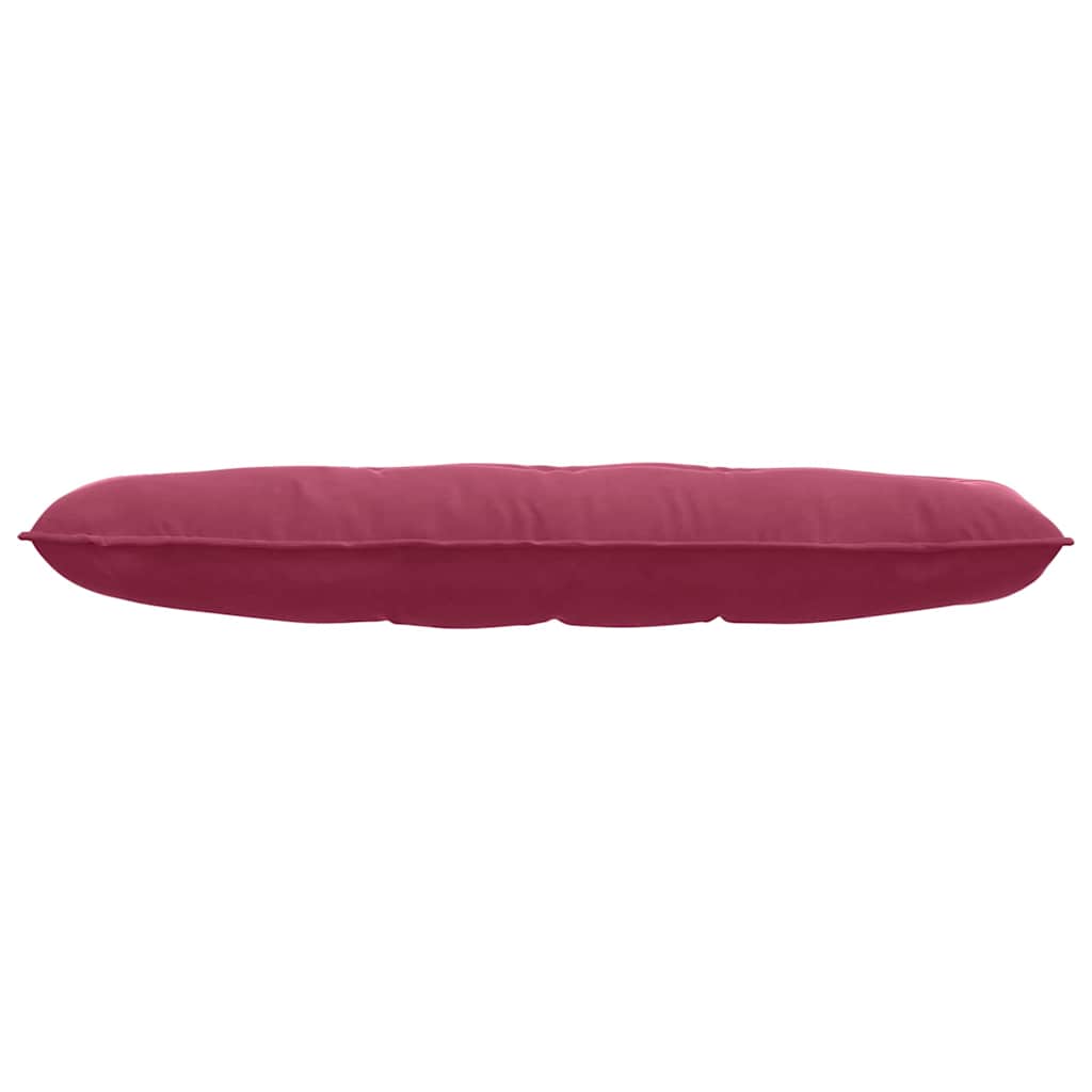 Back Cushion Burgundy Red 140 x 50 cm Cord Fabric