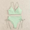 2025 European American Lace-up Bikini: High-End Women's Split Swimsuit, Sexy and Stylish Swimwear.