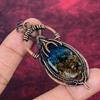 Copper Watermelon Tourmaline Gemstone Pendant Copper Wire Wrapped Elegant Jewelry