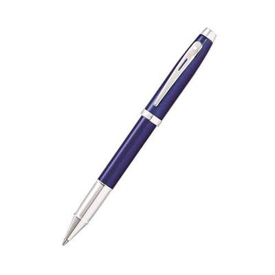 Sheaffer 100 Blauwe Lak/Verchroomde Pen (Med Fontein)