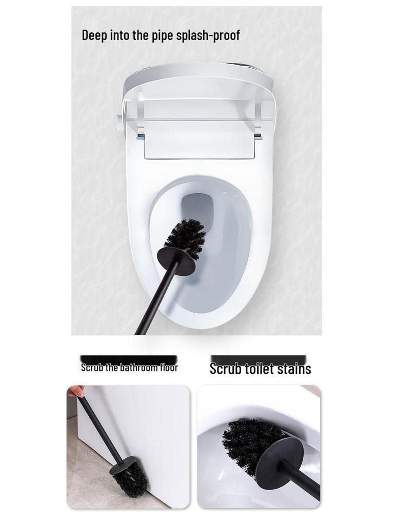 Set suport perie WC din oțel inoxidabil SUS304, de podea și montat pe perete