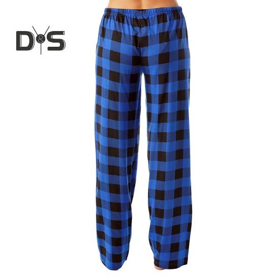Women Pants High Elastic Waist Drawstring Wide Leg Loose Contrast Color Plaid Print Casual Soft Breathable Pockets Full Length Lady Long Trousers