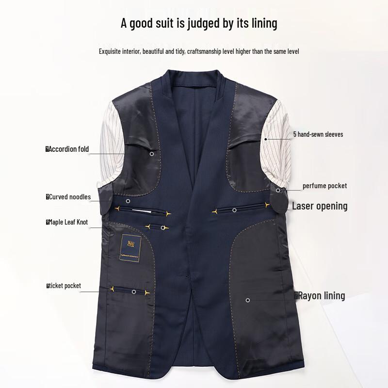 ROMON Men's Two-Piece Business Suit Set