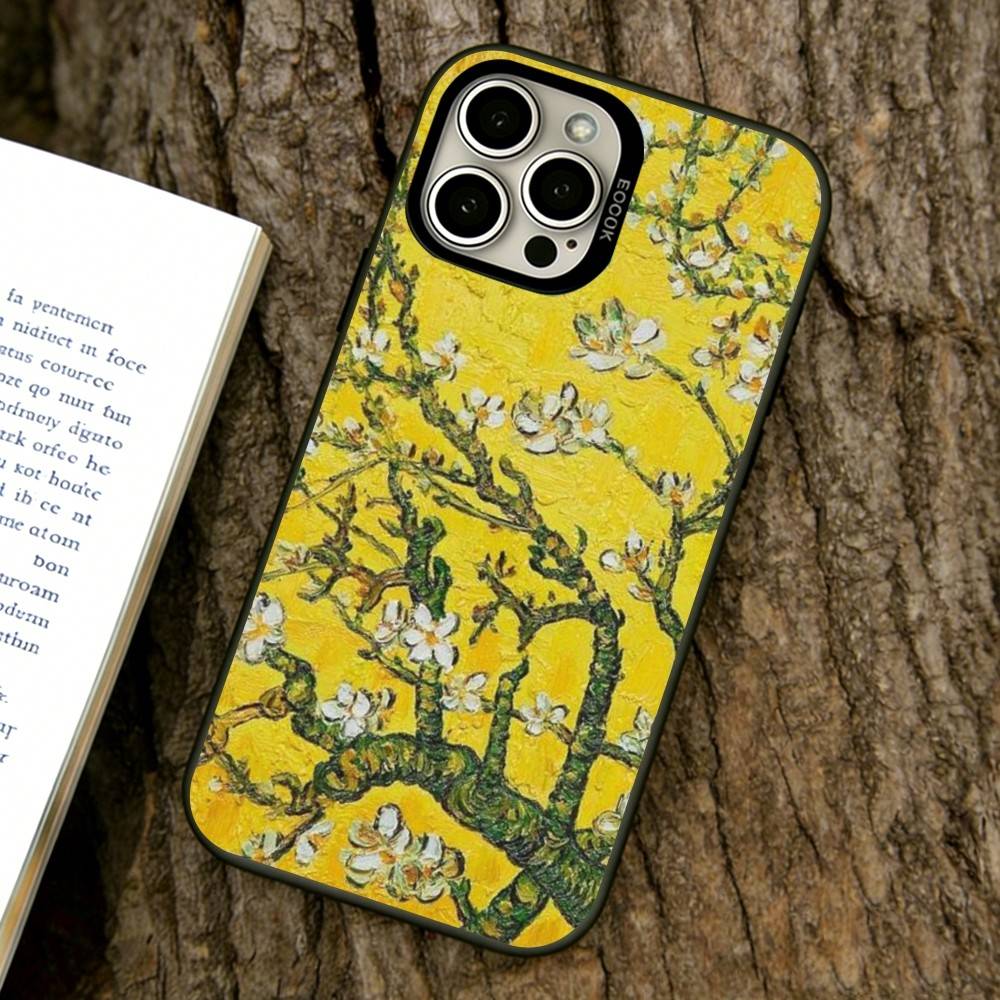 

Garden Paint Art Phone Case For iPhone 17,16,15,14,13,12,11 Plus,Pro Max,XS,Colored Silver Plated Inside Cover iPhone13ProMax