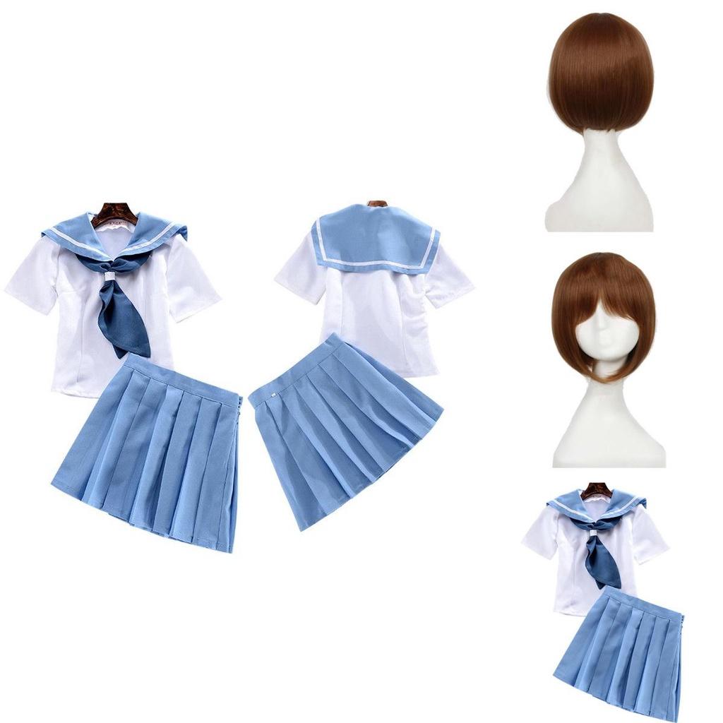 Kill La Kill Mako Mankanshoku Cosplay Costume Adorable Jk School Uniform In Blue And White