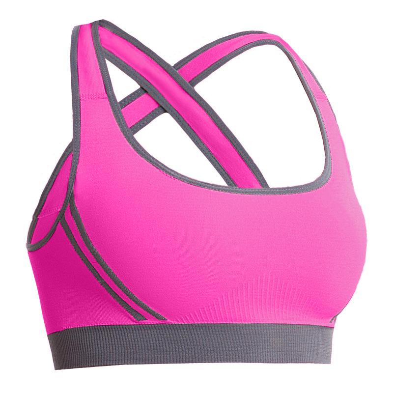 Shockproof Wirefree Cross Back Sports Bra for Running & Yoga
